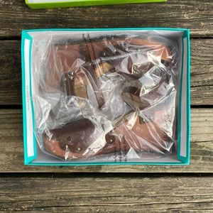 NWT BROWN WEDGE SANDALS